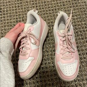 Pink and White Women's Casual Sneakers